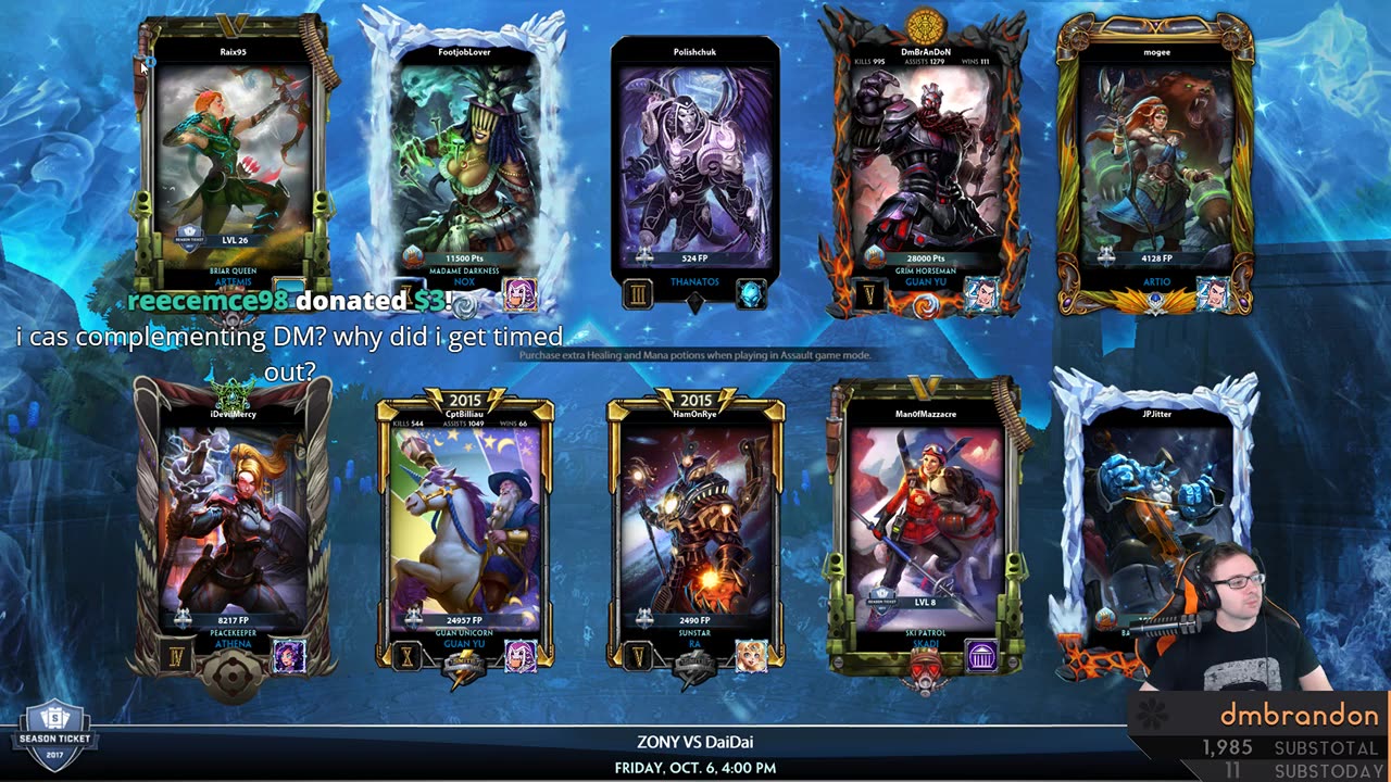 DMBrandon - Smite - 2017-10-06