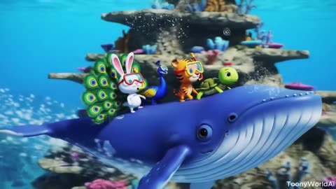 Underwater Rescue Adventure | AI Cartoon Music Video | রাজকুমারী উদ্ধার অভিযান | Toony World Ai🌊🐢🐇🦚🐅