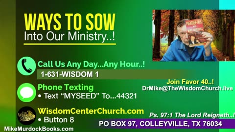 Re-Air: Wisdom Moments With Mike Murdock..!!!