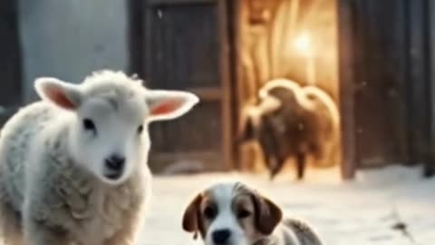 "Brave Lamb, Gentle Pup: A Wilderness Adventure"