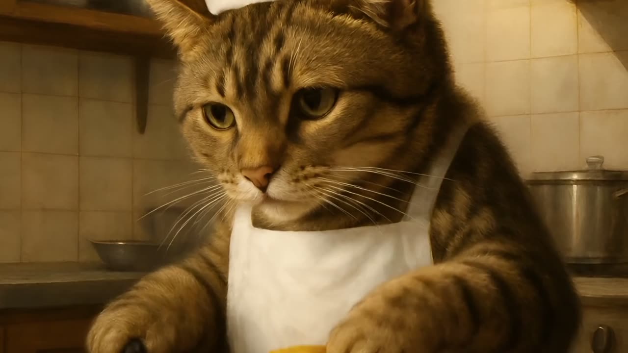 "Cutting Gold Forever… This Cat Never Stops! 💰😸"
