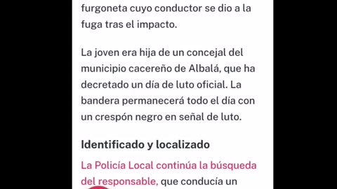 Una joven muere atropellads el pasado domingo en Cáceres