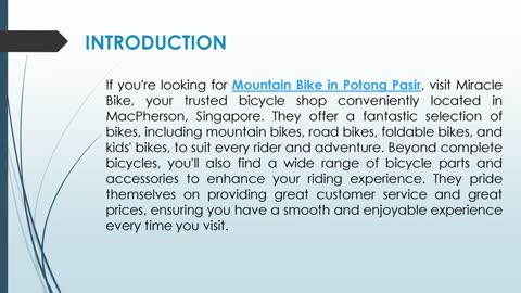 If you're looking for a Mountain Bike in Potong Pasir