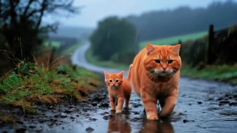 "Hero Mama Cat to the Rescue! 🐾 Dramatic Save of Her Kitten from Drowning 😱❤️"