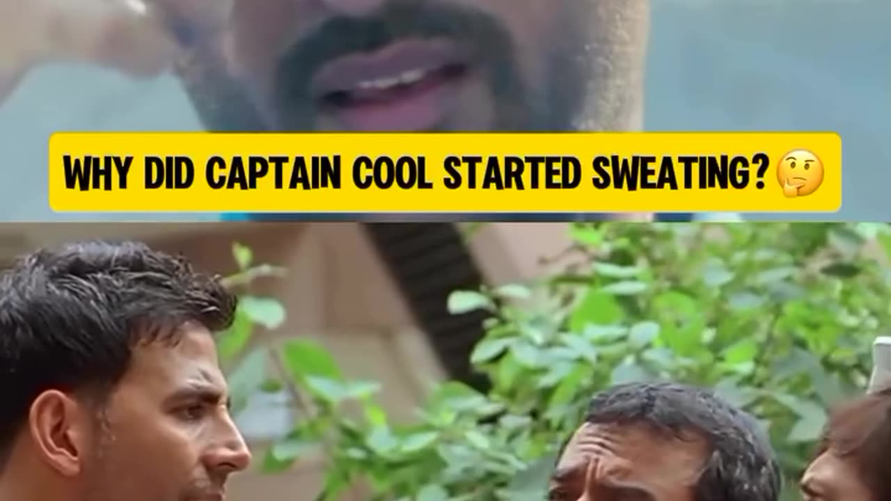 The thrill is real. Dhoni’s sweating for a reason! #WhyisCaptainCoolSweatin