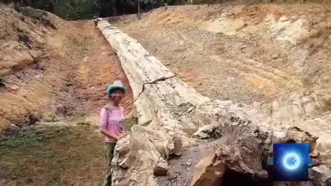 Petrified tree trunk or giant bones?