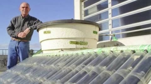 Goodbye to electricity bills-in Brazil, a homemade solar heater made from plastic bottles