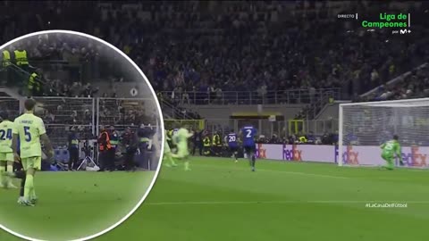 Martinez spit Acerbi after penalty.
