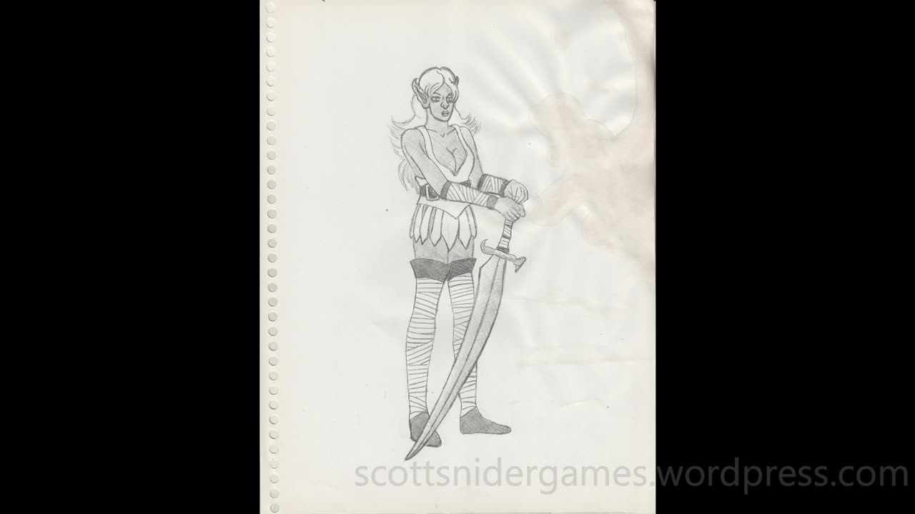Dark Elf Pencil Sketch Video #1 (04-13-2025)