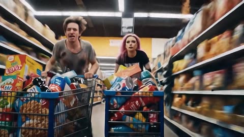Cart Racing Chaos: Supermarket Mayhem!