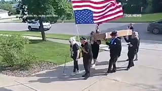 Left-wing activists leave a coffin at Republican Rep. Bryan Steil's door in a disturbing protest