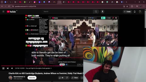 TikTok, Instagram, Twitch, X, YouTube- Myron gains, Charlie kirk, tim pool, news, flightreacts, chat
