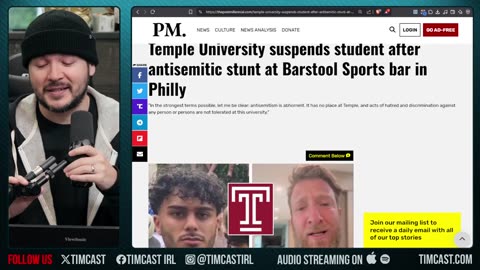 POLICE Investigate Barstool Jews Sign, Portnoy SLAMS Laptop Closed On Liberal Reporter Over SMEARS