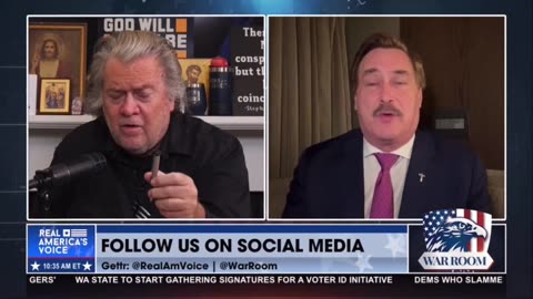 Steve Bannon confronts Mike Lindell about 'getting blown out' at trial
