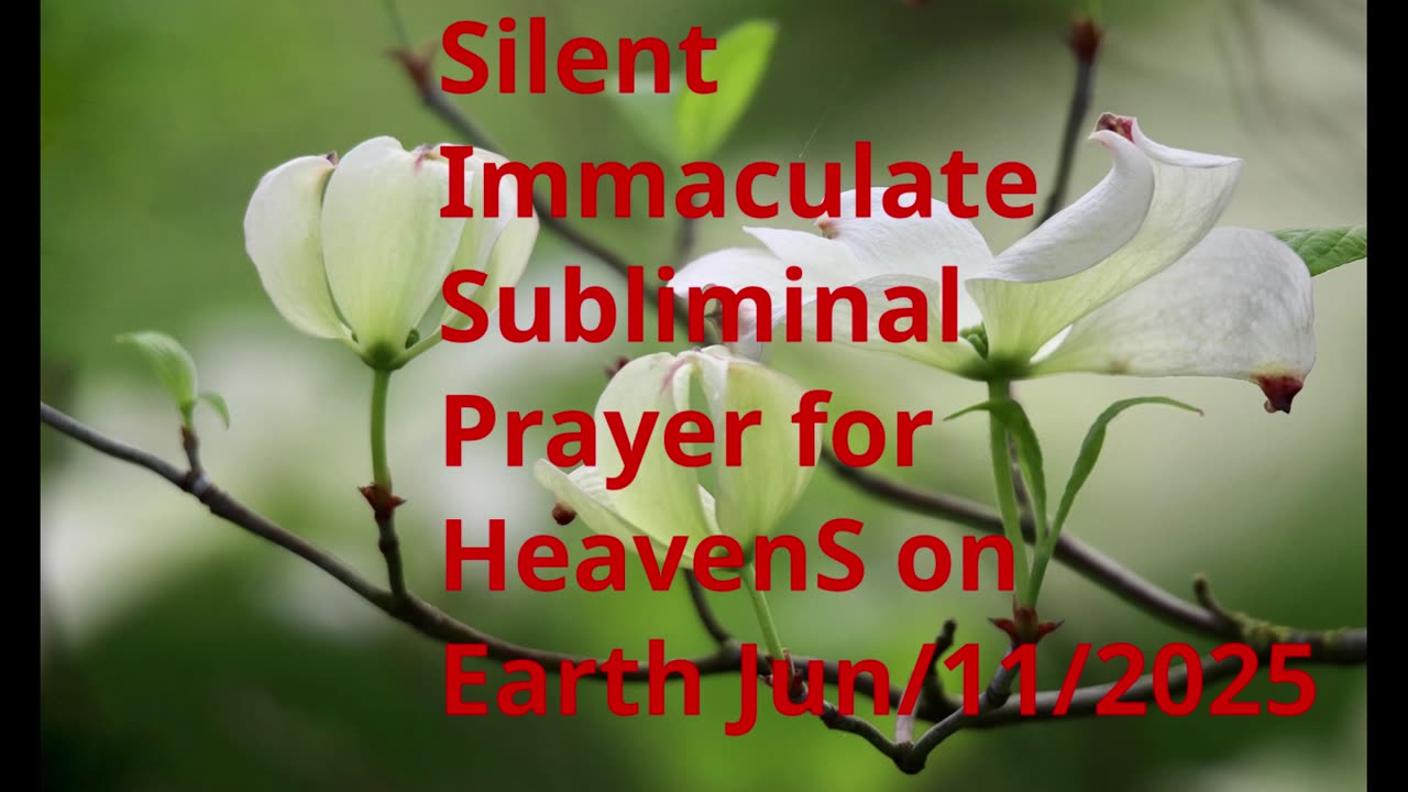 Silent Immaculate Subliminal Prayer for HeavenS on Earth Jun-11-2025