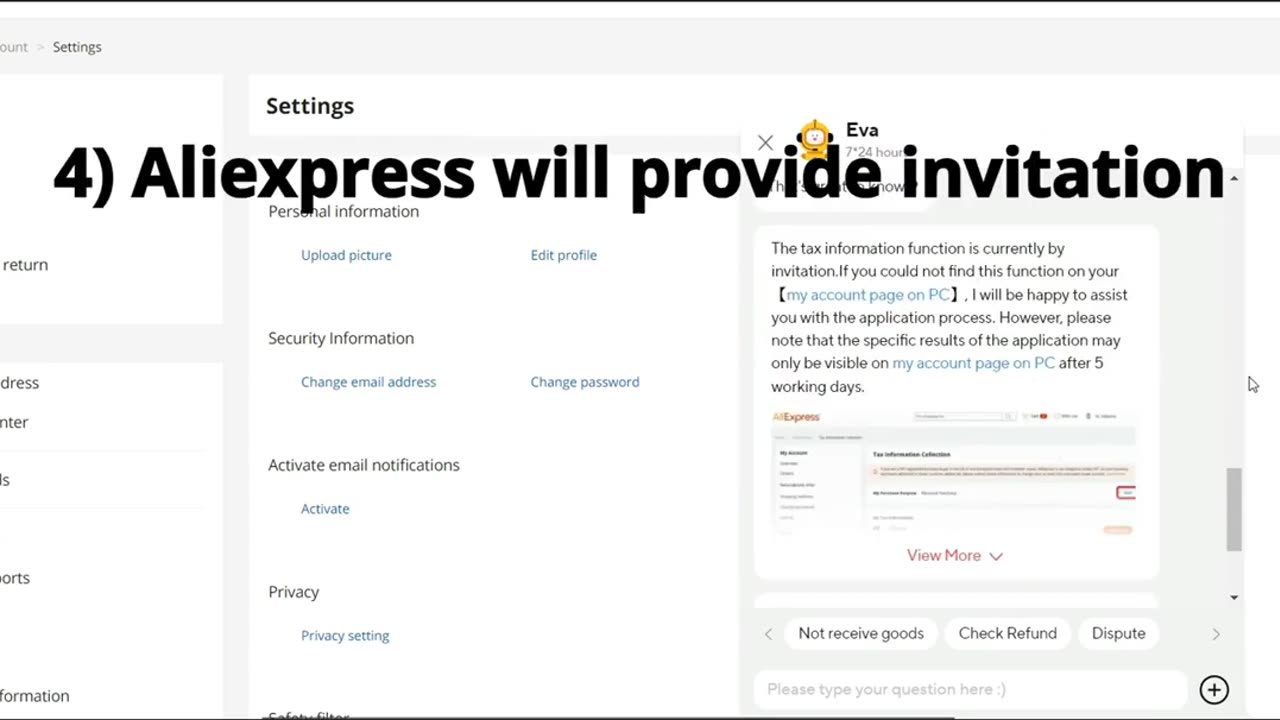 How to add VAT information to Aliexpress
