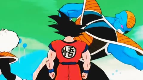 Goku arrives and changes the fate of the battle