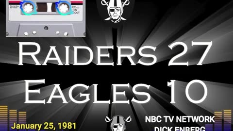 Super bowl # 15, Oakland Raiders vs Philadelphia Eagles, January