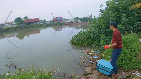 Casting for Salmon in a Rushing River Delta