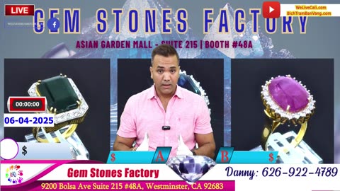 Tiem Vang Gem Stones Factory 06-04-2025 | STAR RUBY | GIA GEMSTONES #welivecali #gemstonesfactory