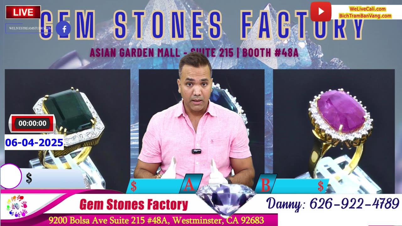 Tiem Vang Gem Stones Factory 06-04-2025 | STAR RUBY | GIA GEMSTONES #welivecali #gemstonesfactory
