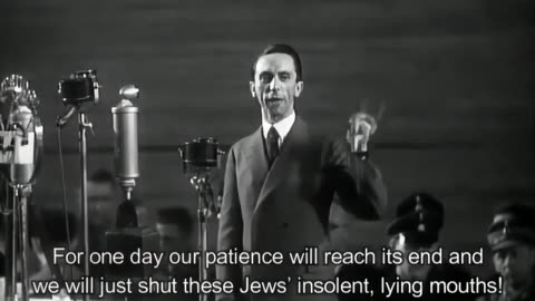 Joseph Goebbels Sends a Warning To The Jewish Press
