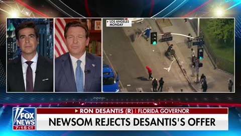 DeSantis says Gavin Newsom DENIED riot assistance ⚡ Jesse Watters