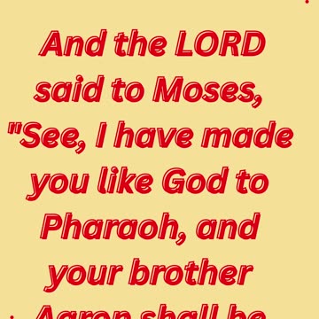 "God's Commission to Moses" exodus 7:1 #shorts #youtube #ytshorts #views #shortvideo #youtubeshorts