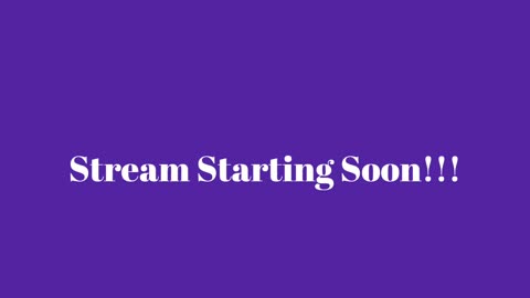 Stream Starting Soon