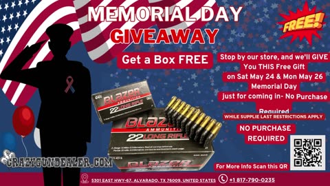 Memorial day Giveaway by CrazyGunDealer