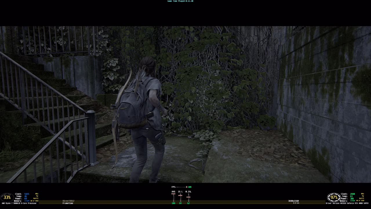 The Last of Us Part II Remastered 219 4k HDR PC Gameplay 9800x3d RTX 4080 Super DLAA No DLSS or FG