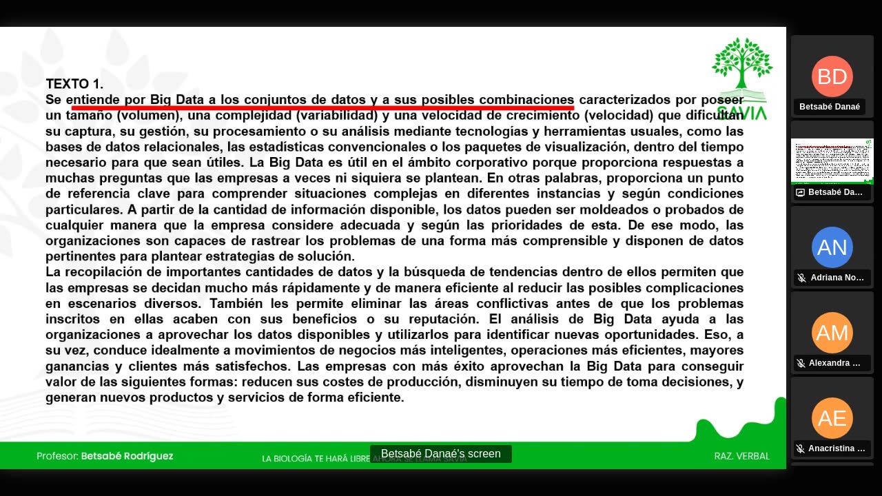 SAVIA SEMIANUAL 2024 | Semana 10 | R. Verbal