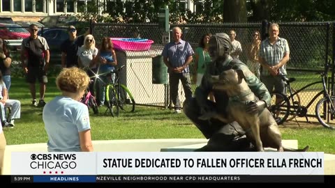 Statue dedicated to fallen Chicago police Officer Ella French