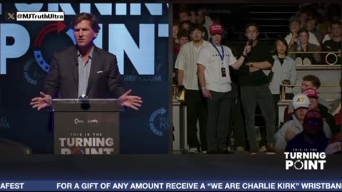 EXPLOSIVE‼️ Tucker Carlson gets into a heated clash at Indiana Univ TPUSA event