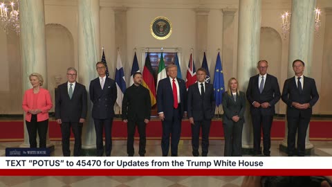 President Trump Participates in a Family Photo with European Leaders