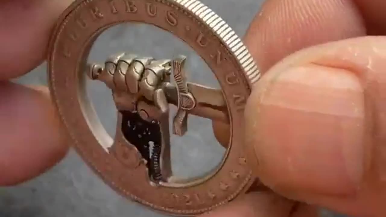 AN UNUSUAL 1-DOLLAR COUNTRY WITH A SECRET MECHANISM THAT MAKES THE PALM OF YOUR HAND CLENCH & UNCLENCH THE SWORD