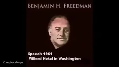 Benjamin Freedman speech at Willard Hotel in Washington, 1961