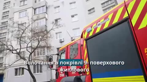💔Footage of the attack on a high-rise building in Sumy