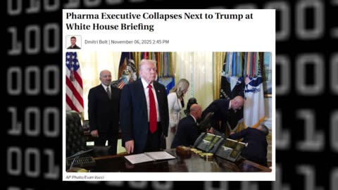 Big Pharma Exec Collapses Next to Trump During WH Briefing
