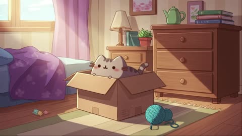 Pusheen in a Box 📦 Chill Lofi Beats for Study, Work & Relax 🌸