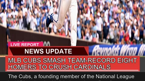 Mlb Cubs Smash Teamrecord Eight Homers to Crush C