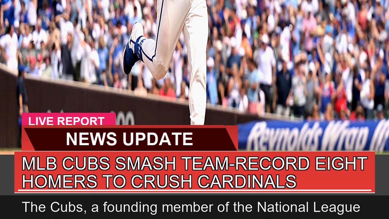 Mlb Cubs Smash Teamrecord Eight Homers to Crush C