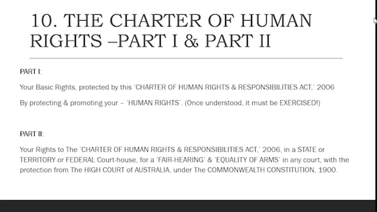 October 2 Charter of Human Rights