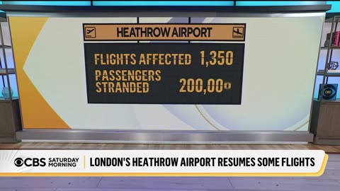 Heathrow Airport resumes operations after power outage