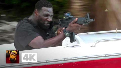 Shadow Force (2025) 4K - Boat Chase Shootout Movieclips