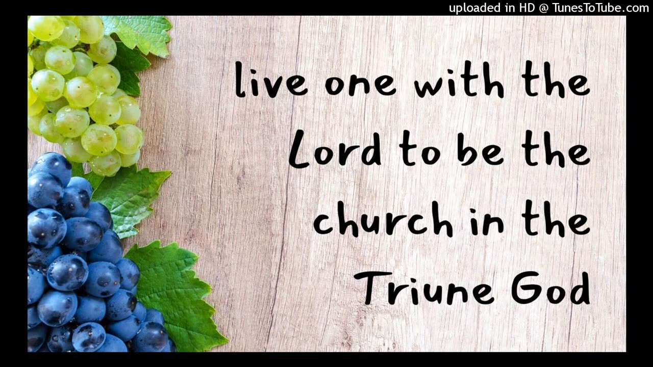live one with the Lord to be the church in the Triune God