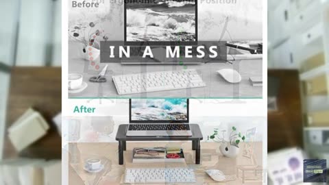 WALI Computer Monitor Stand for Desk, Adjustable Laptop Riser, Desk Monitor Stan