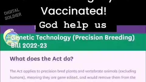 Vaccinated Food Supply....by you know who.