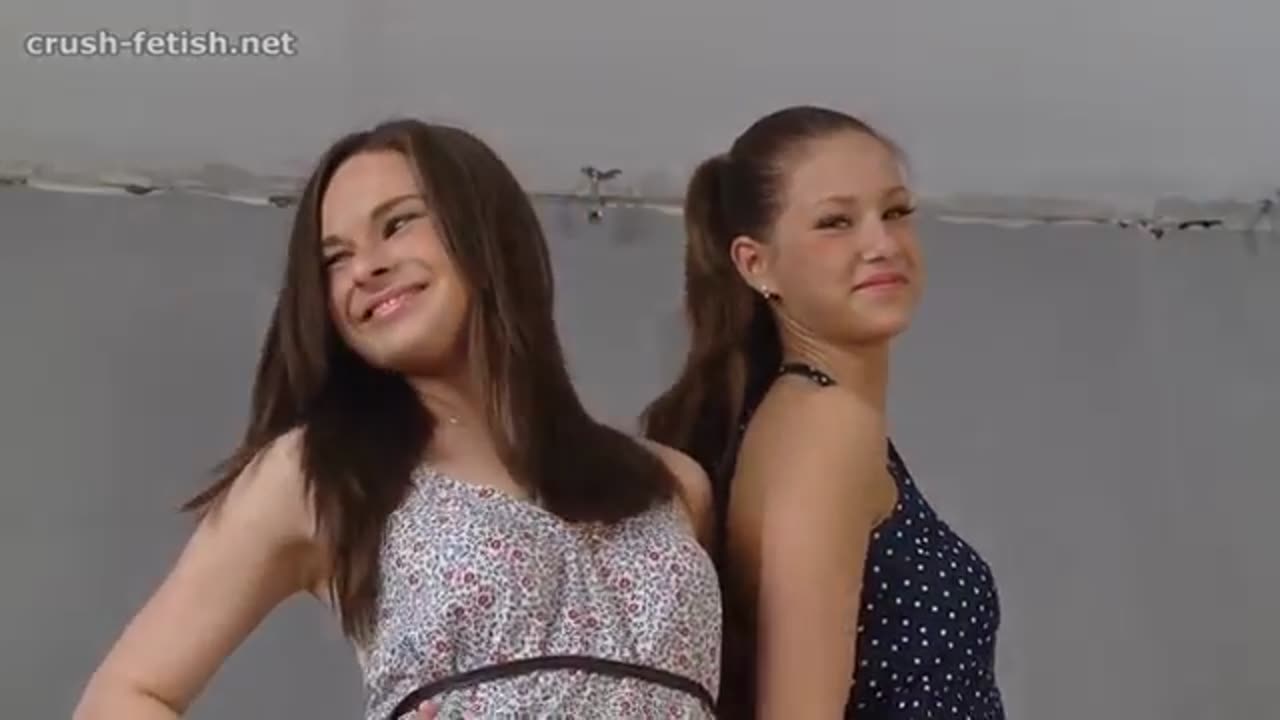 2 girls in peep toe high heels