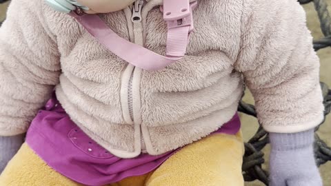 Baby Kayla Tries the Big Swing | Cute Playground Reaction